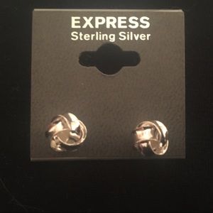 Silver knot earrings from Express
